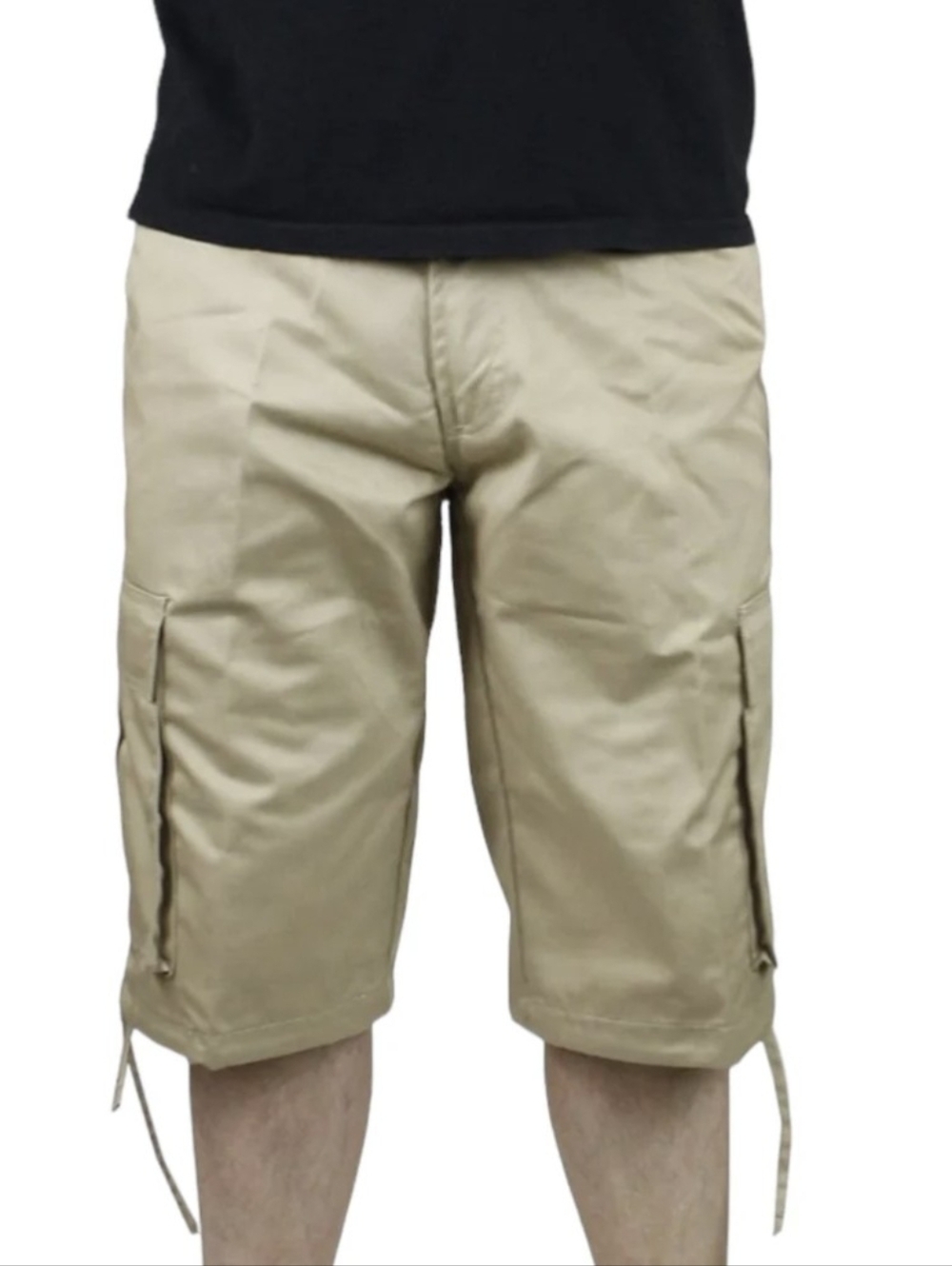 Men's Khaki Cargo Shorts - Classic Summer Utility